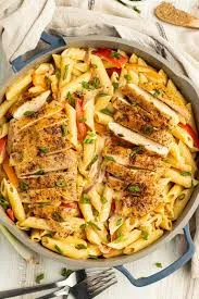 Chicken Alfredo - Spicy Jerk Chicken