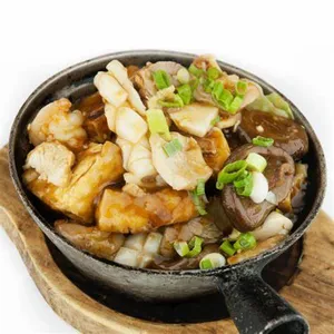 Sizzling seafood tofu pot
