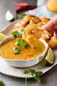 Coconut Shrimp with spicy mango sauce