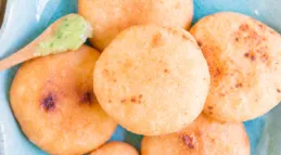 FRIED AREPITAS WITH CHEESE