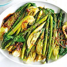 Chinese Style tossed Bok Choy & Asparagus