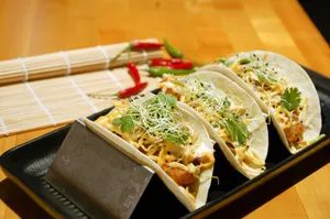 Angry Fish Tacos or Crispy Tofu