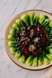 Black Mushrooms with Bok Choy