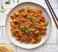 Special triangle tofu Szechuan sauce